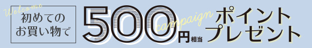 初めてのお買い物で500ptプレゼント